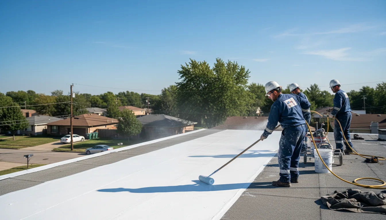 Commercial roof coating in Blairs, VA near me
